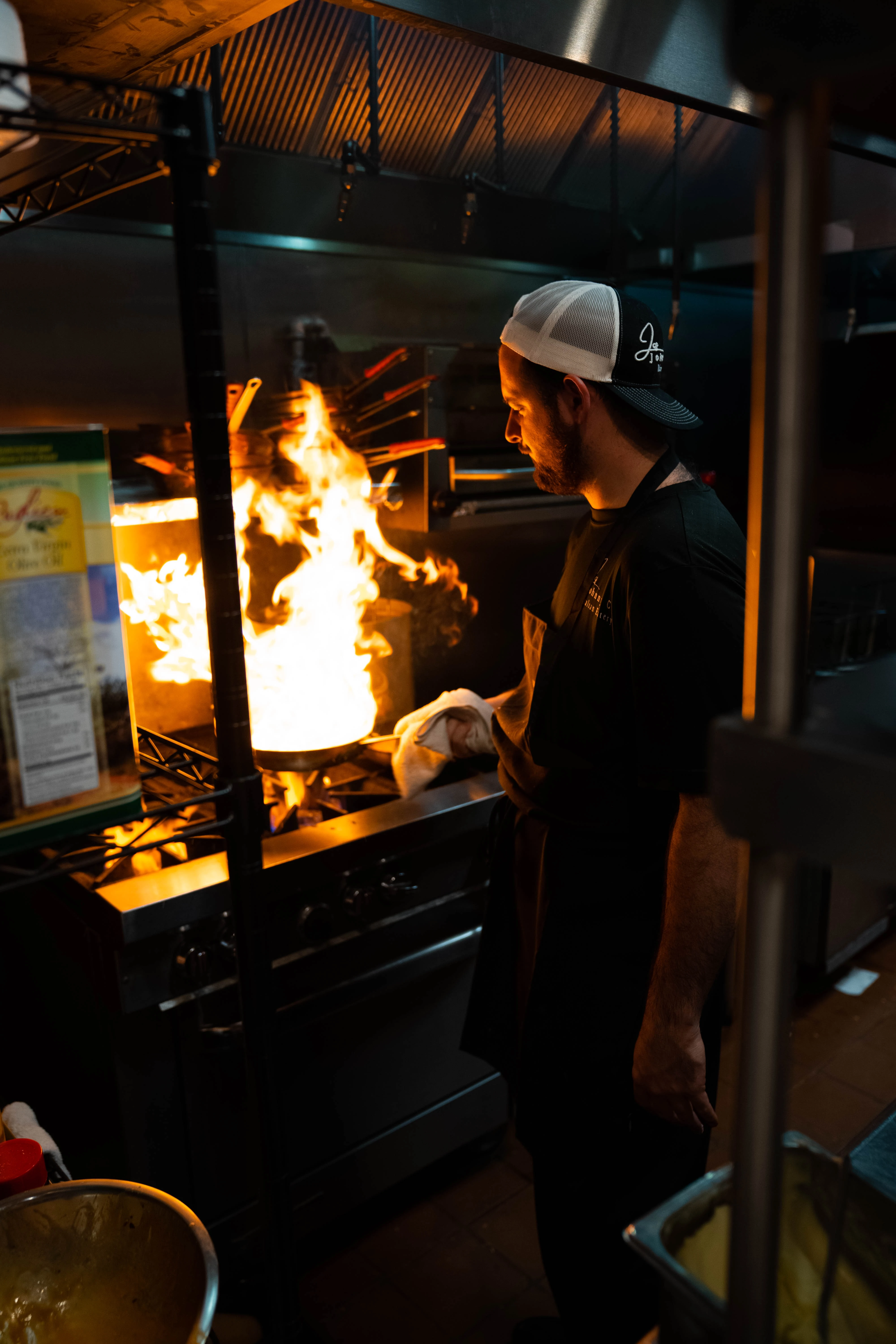 One of our Chef's creating a fine meal.