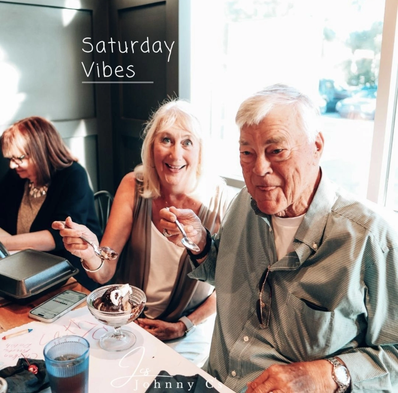 Patrons enjoying a Saturday afternoon at Johnny C's!